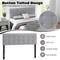 Costway Full/Queen Size Headboard Linen Fabric Upholstered Button Tufted Solid Wood Leg